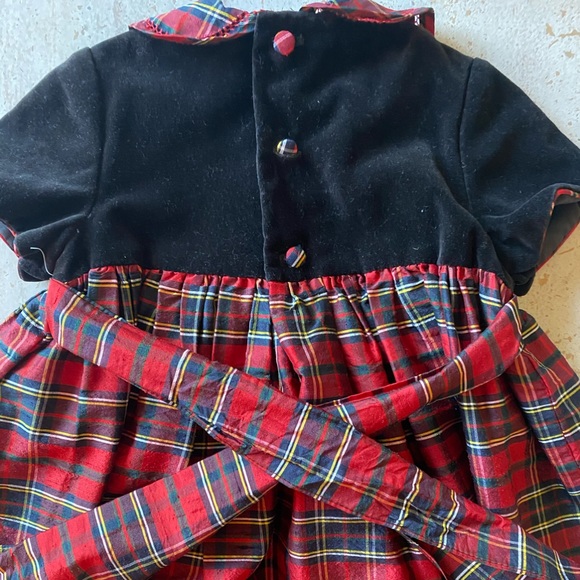 NWOT Luli & Me Velvet and Plaid Dress 24M - Picture 5 of 9